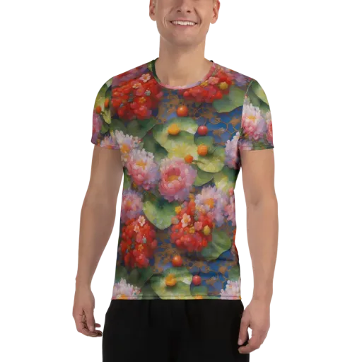Lotus Royale on a Men's Athletic T-Shirt