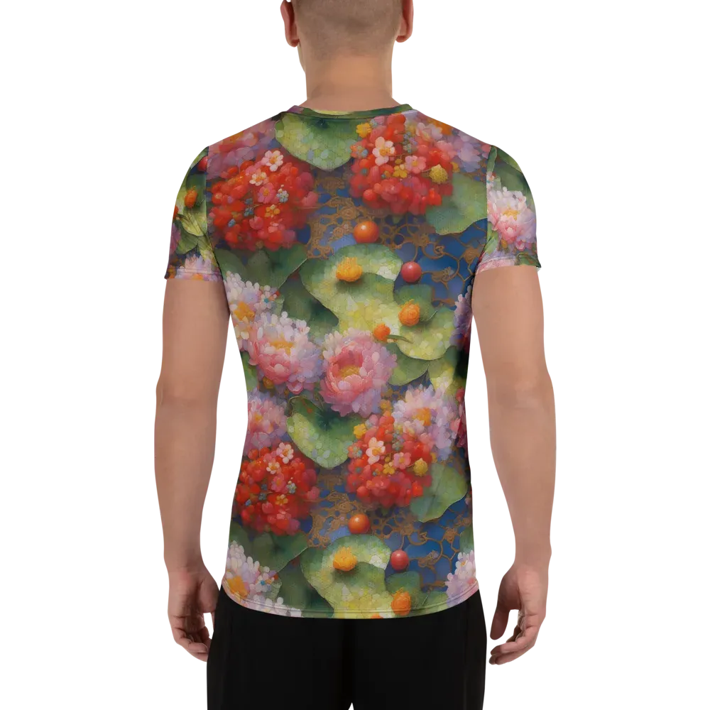 Lotus Royale on Men's Athletic T-Shirt — Back