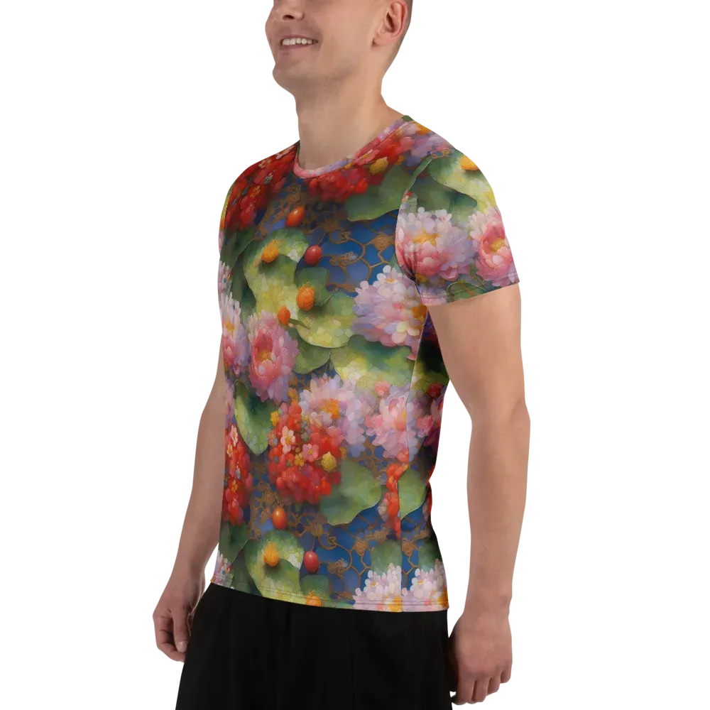 Lotus Royale on Men's Athletic T-Shirt — Left