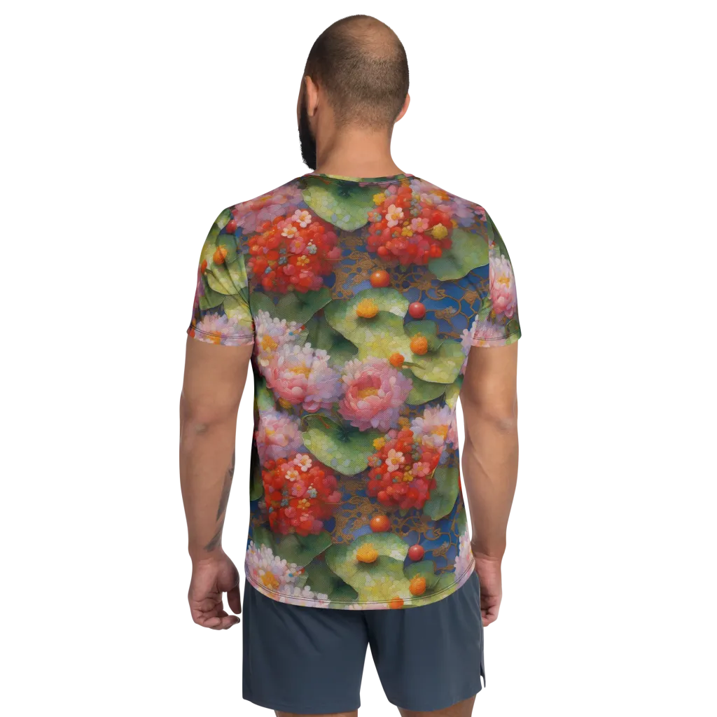 Lotus Royale on Men's Athletic T-Shirt — Back