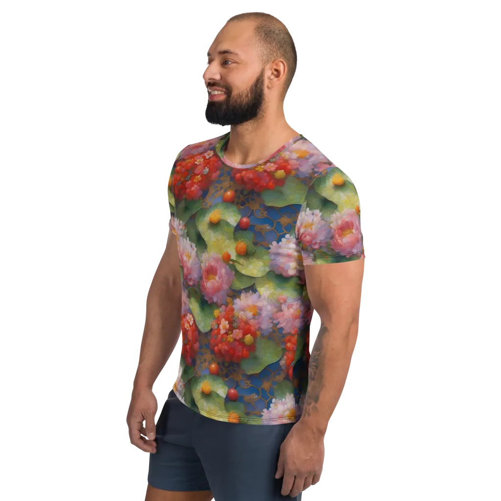 Lotus Royale on Men's Athletic T-Shirt — Left