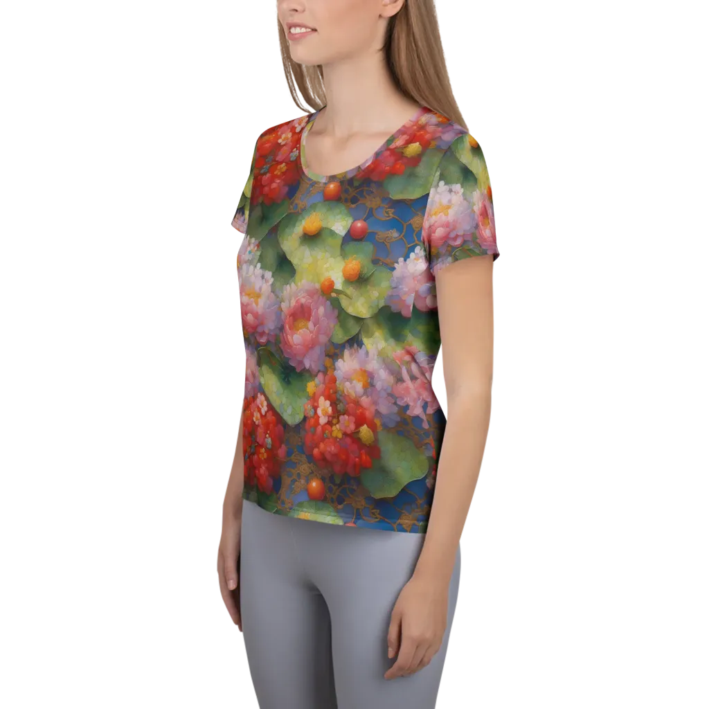 Lotus Royale on Women's Athletic T-Shirt — Left