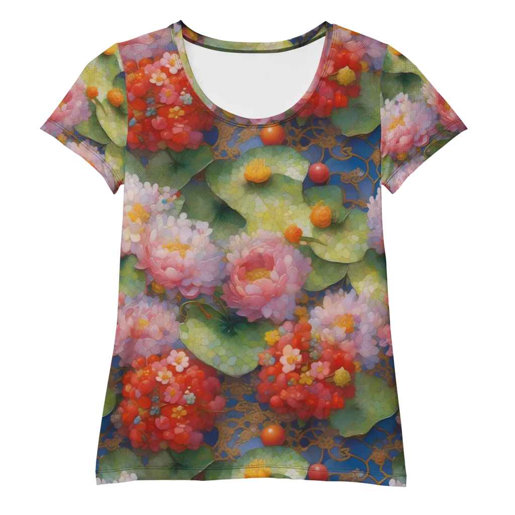 Lotus Royale on Women's Athletic T-Shirt — Front