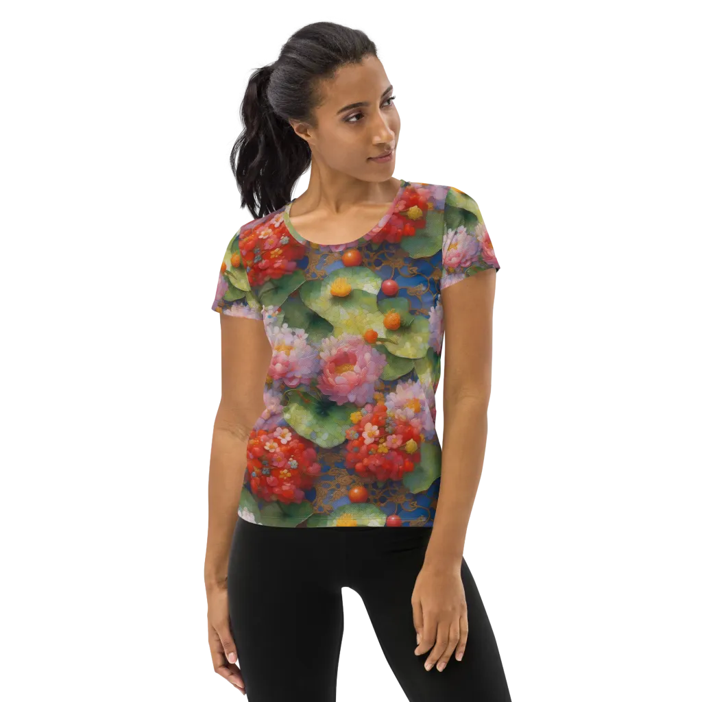 Lotus Royale on Women's Athletic T-Shirt — Front