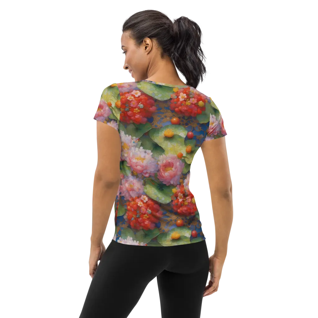 Lotus Royale on Women's Athletic T-Shirt — Back