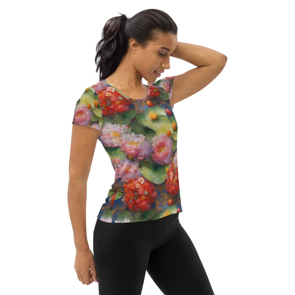 Lotus Royale on Women's Athletic T-Shirt — Right