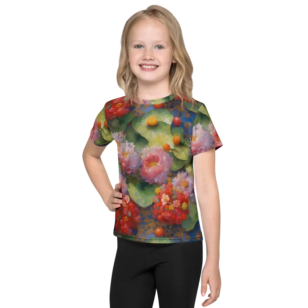 Lotus Royale on Kids Crew Neck T-Shirt — Front