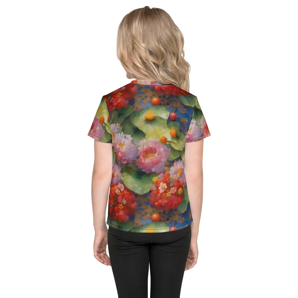 Lotus Royale on Kids Crew Neck T-Shirt — Back