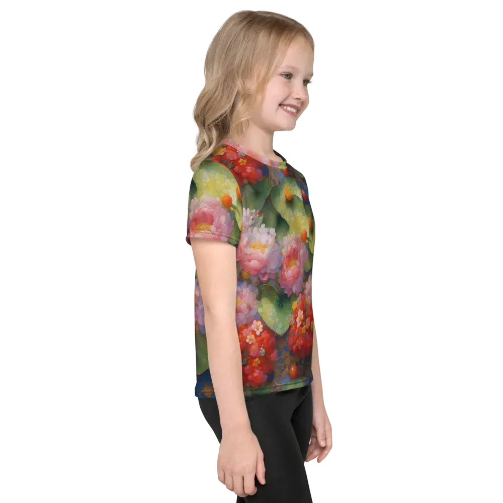Lotus Royale on Kids Crew Neck T-Shirt — Right
