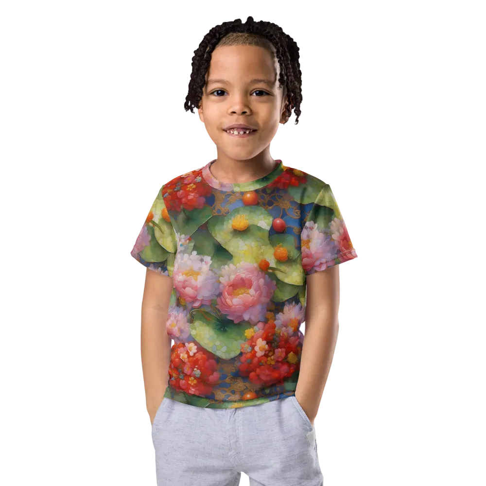 Lotus Royale on Kids Crew Neck T-Shirt — Front