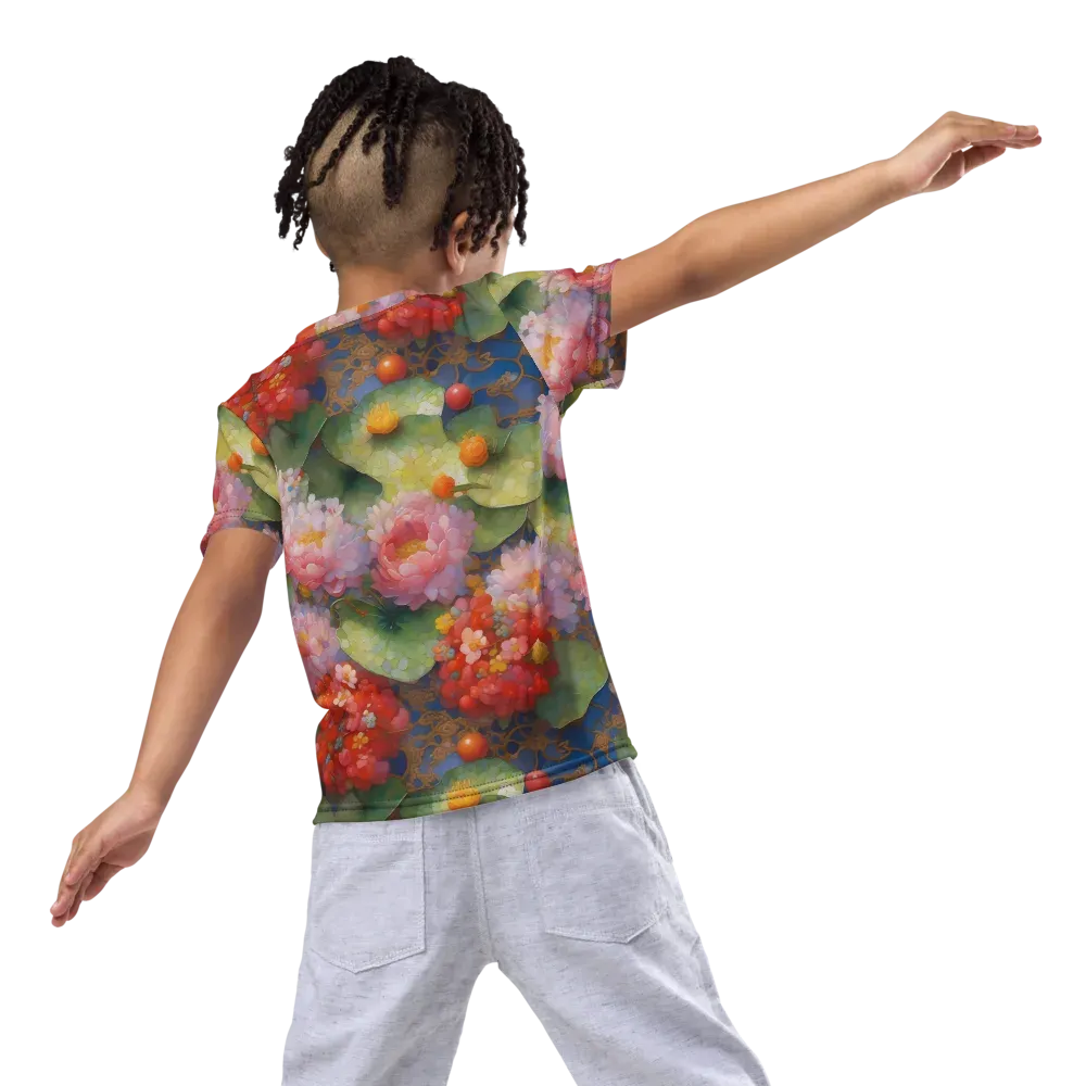 Lotus Royale on Kids Crew Neck T-Shirt — Back