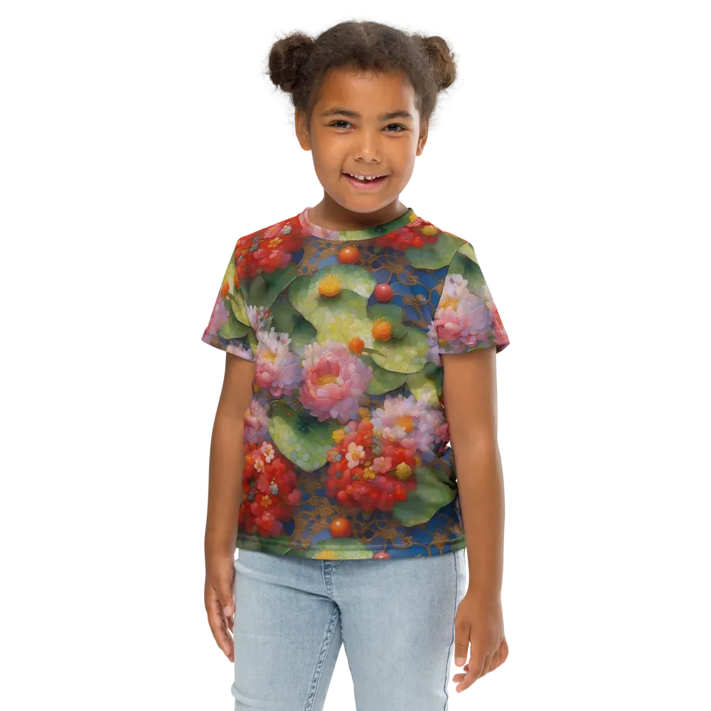 Lotus Royale on Kids Crew Neck T-Shirt — Front