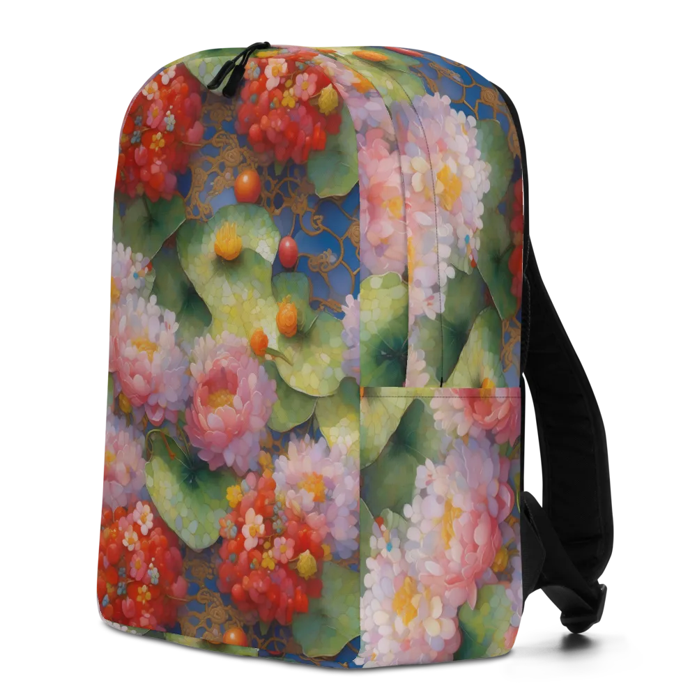 Lotus Royale on Minimalist Backpack — Left