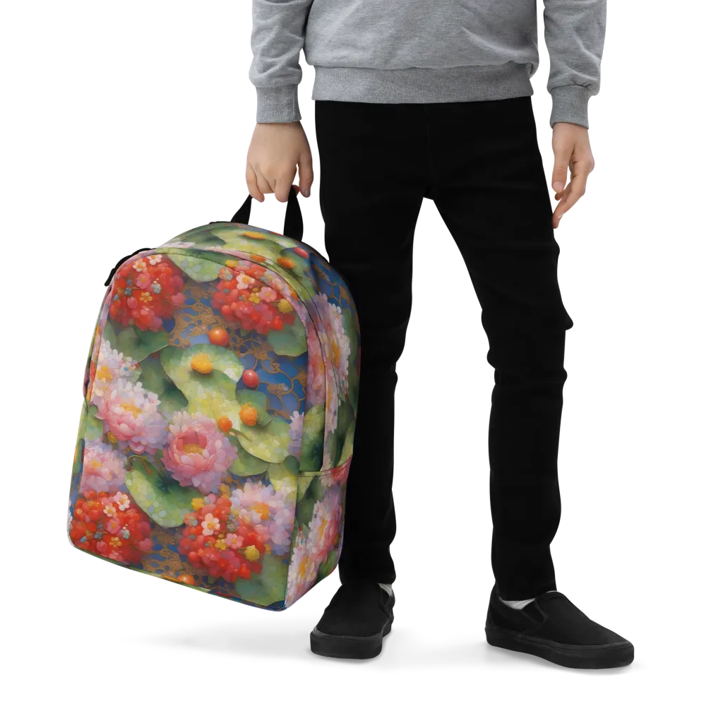 Lotus Royale on Minimalist Backpack — Zoomed-in