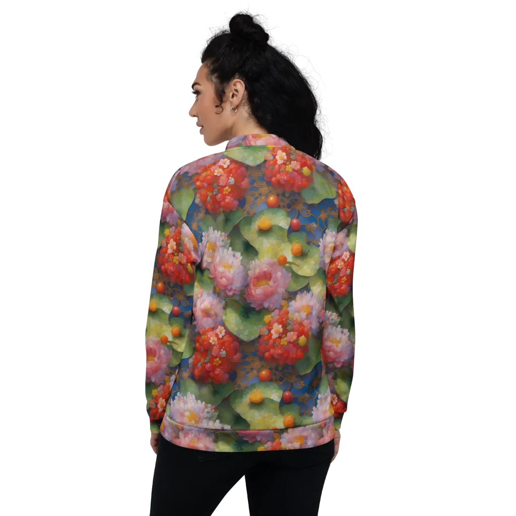 Lotus Royale on Bomber Jacket — Back