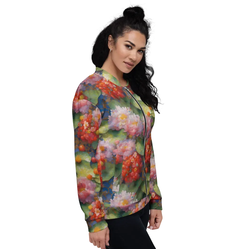Lotus Royale on Bomber Jacket — Right