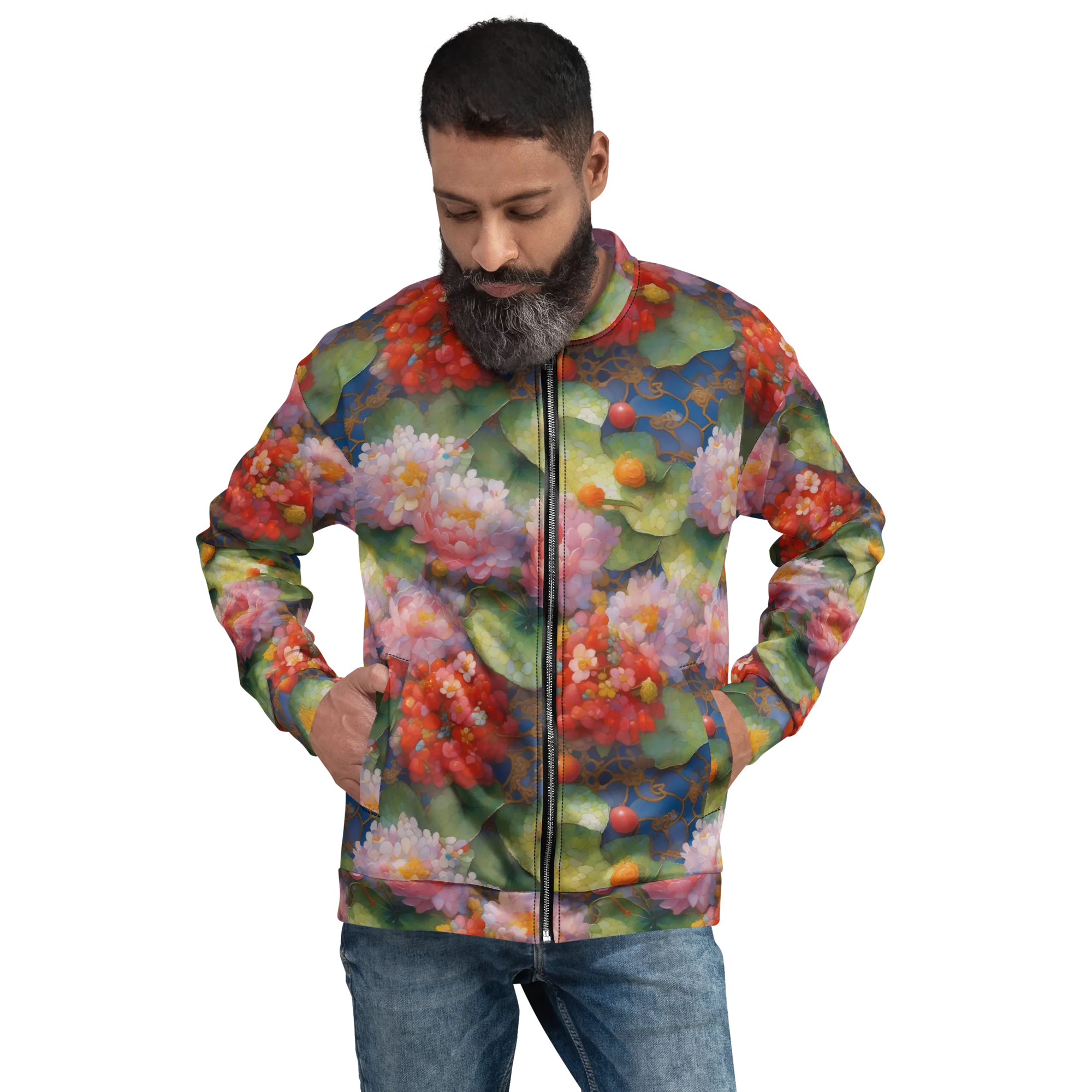 Lotus Royale on Bomber Jacket — Front