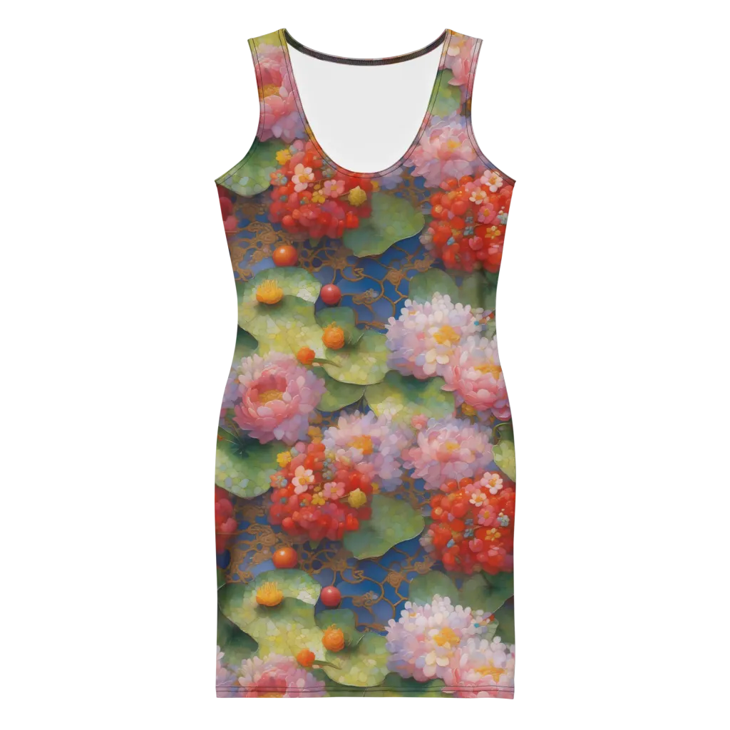 Lotus Royale on Bodycon Dress — Front