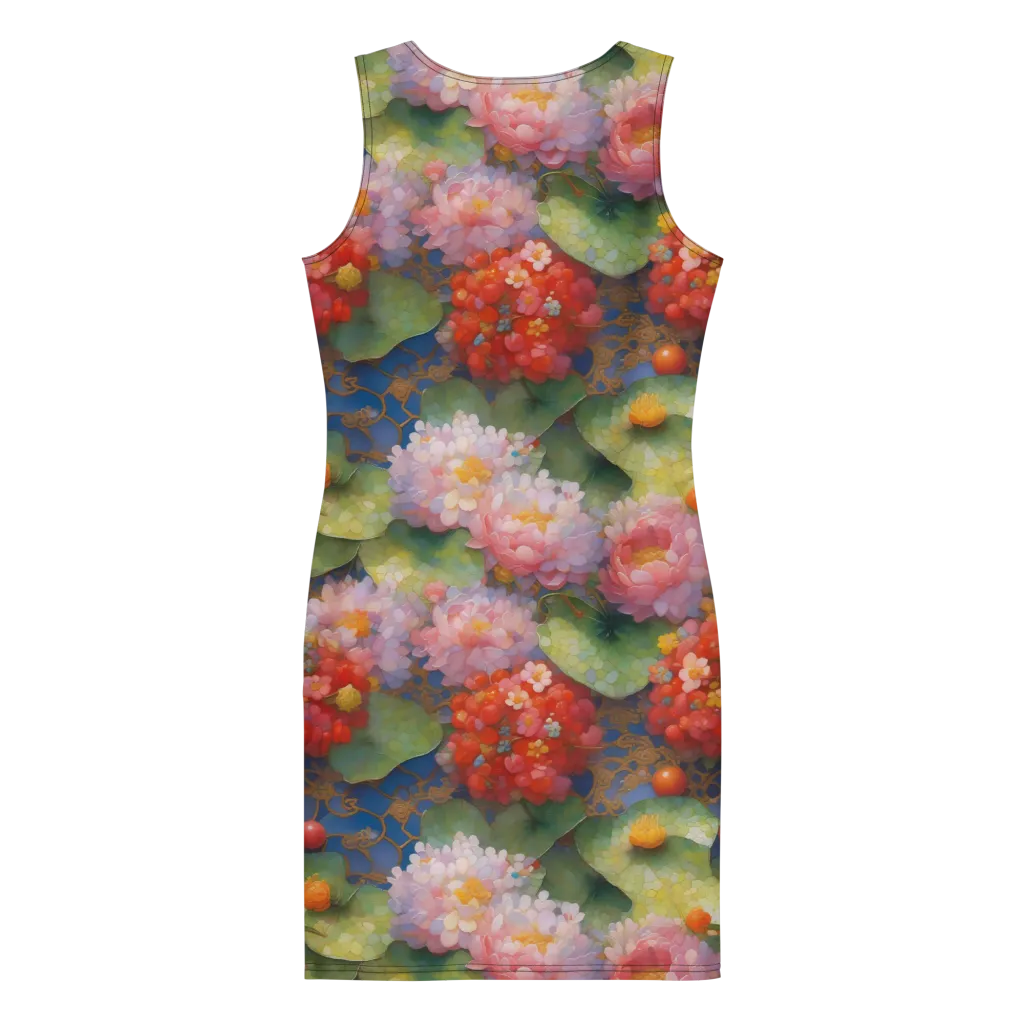 Lotus Royale on Bodycon Dress — Back