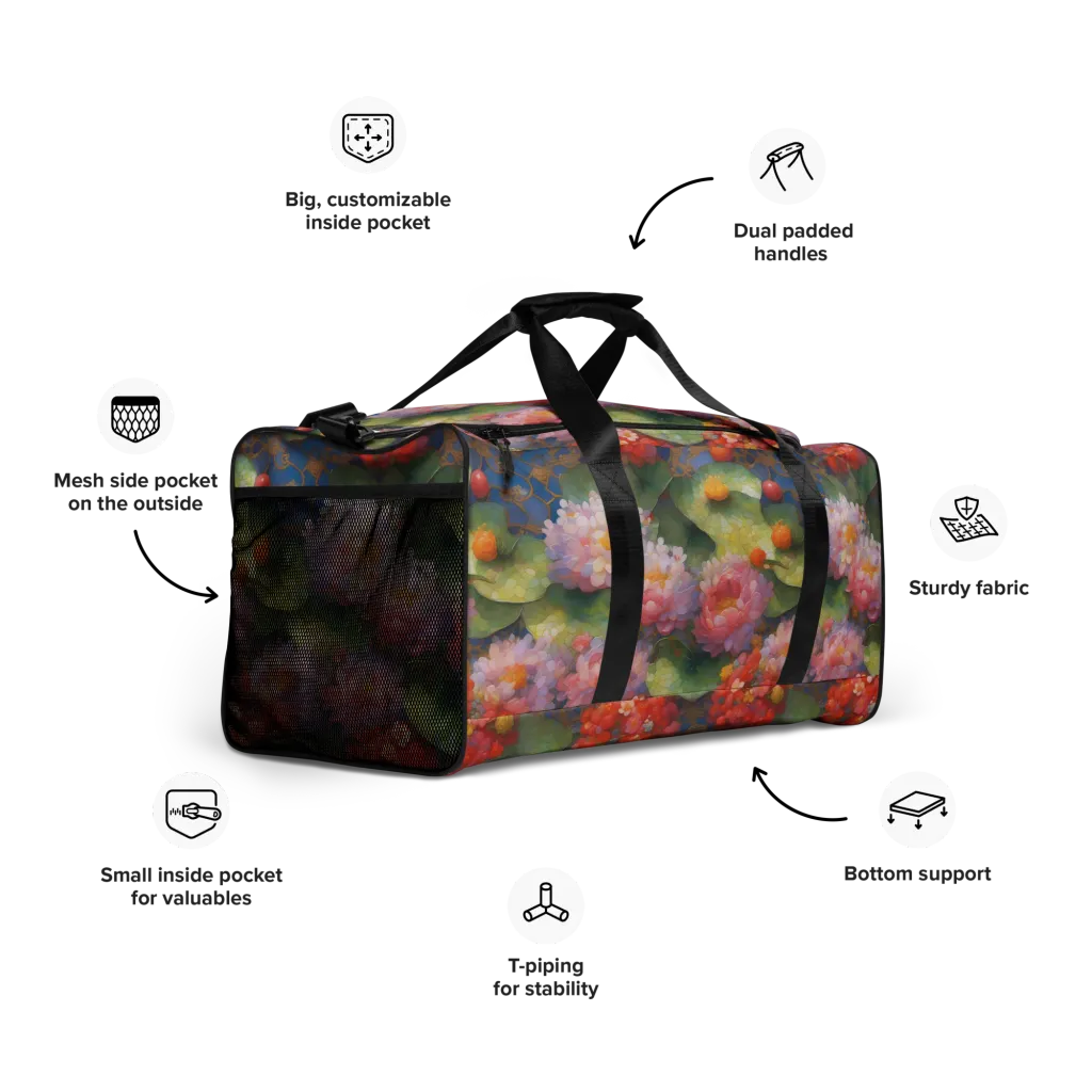 Lotus Royale on Duffle Bag — Right Front