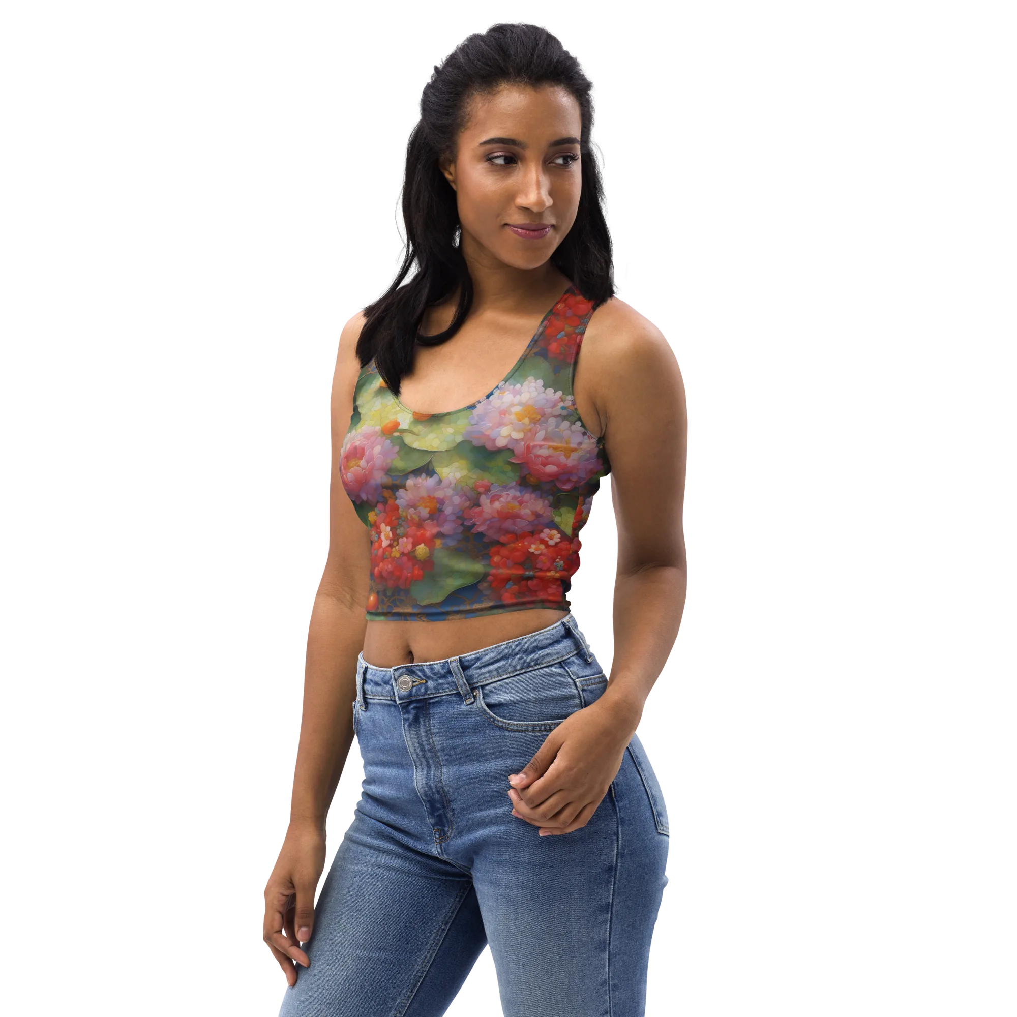 Lotus Royale on Crop Top — Left Front