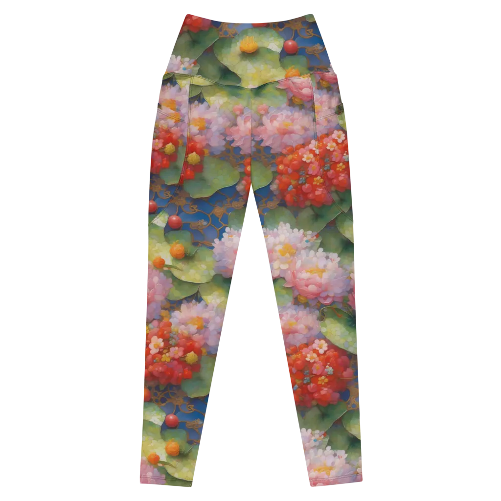 Lotus Royale on Leggings with Pockets — Front
