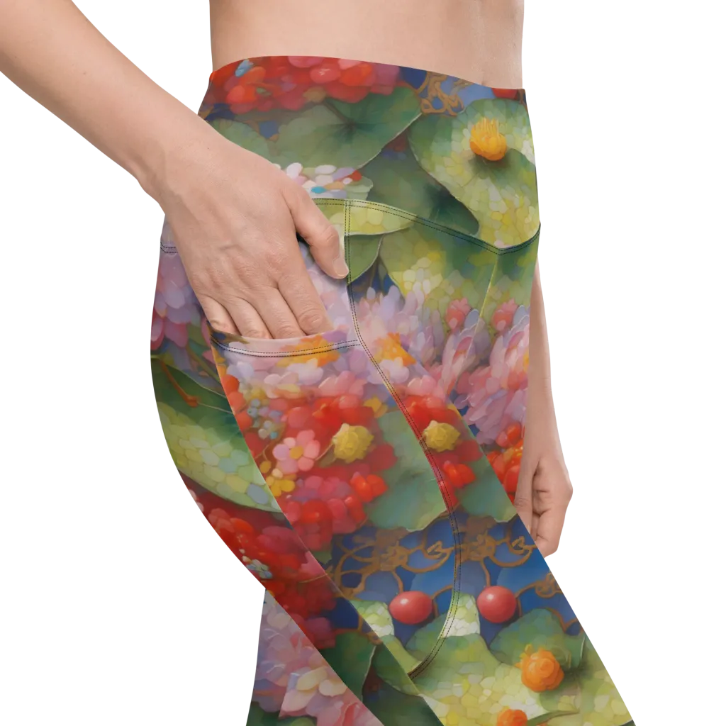 Lotus Royale on Leggings with Pockets — Product details