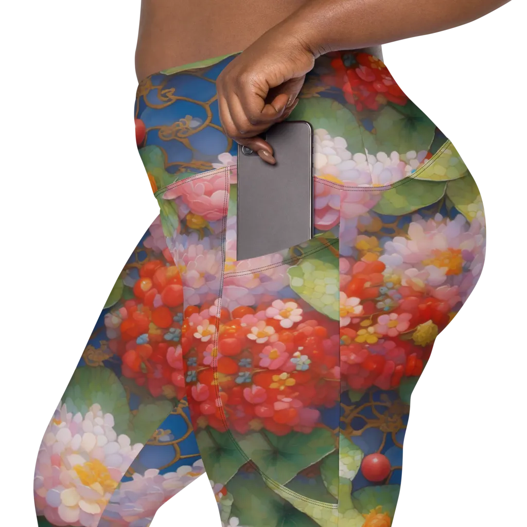 Lotus Royale on Leggings with Pockets — Product details 2