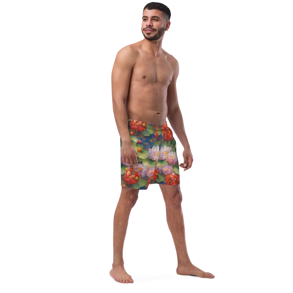 Lotus Royale on Swim Trunks — Right Front