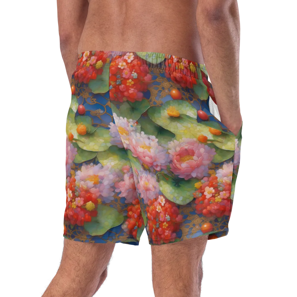 Lotus Royale on Swim Trunks — Right Back