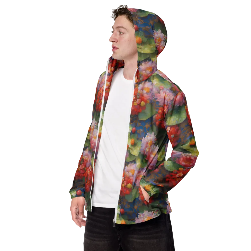 Lotus Royale on Men's Windbreaker — Left Front