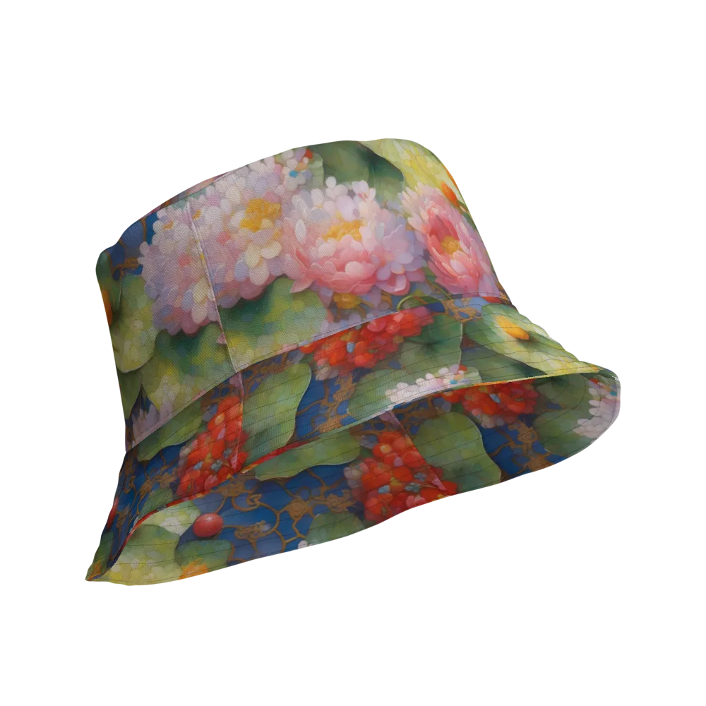 Lotus Royale on Reversible Bucket Hat — Product details Outside