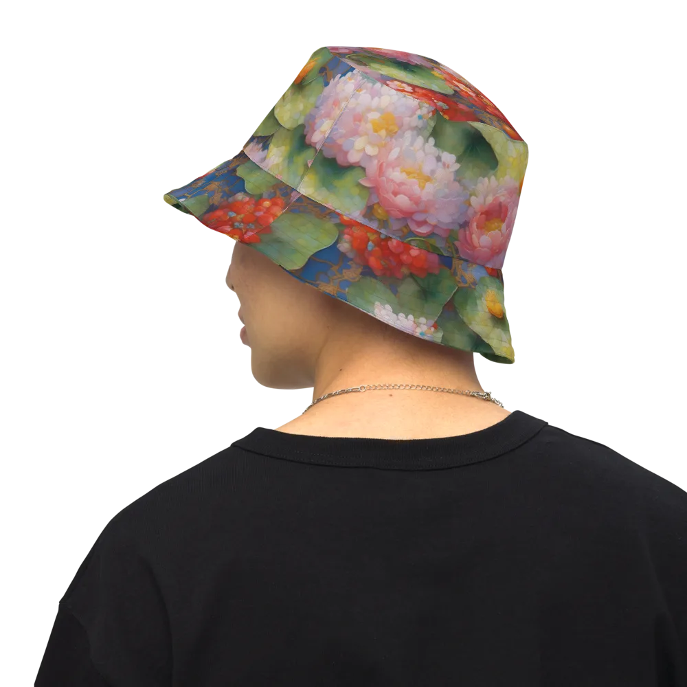 Lotus Royale on Reversible Bucket Hat — Back Inside