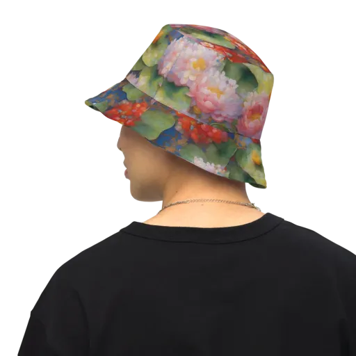 Lotus Royale on a Reversible Bucket Hat