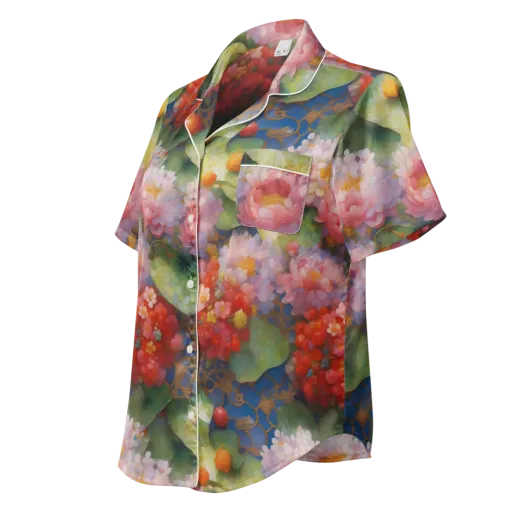 Lotus Royale on a Women's Short Sleeve Pajama Top