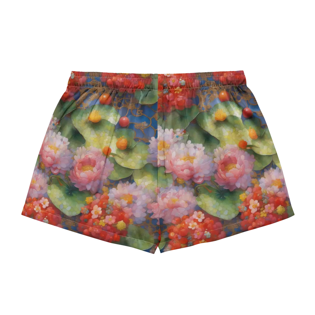 Lotus Royale on Women's Pajama Shorts — Back