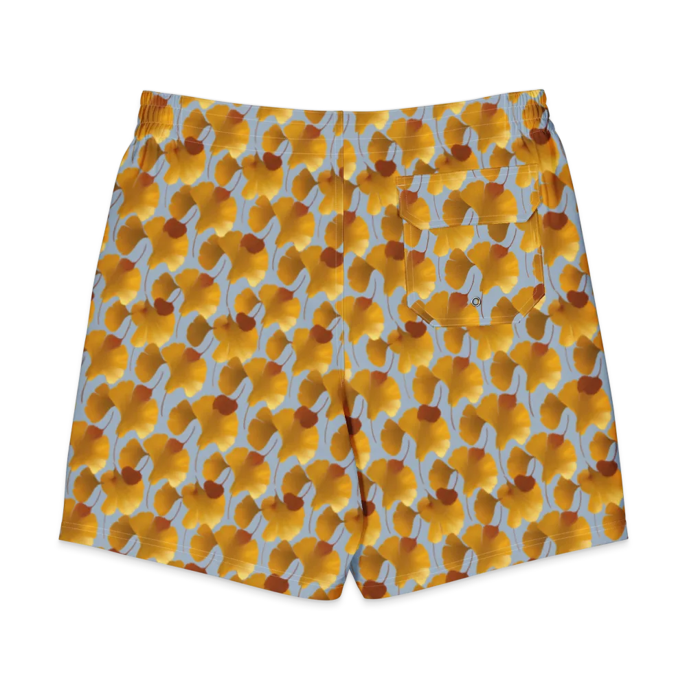Golden Fan on Men's Board Shorts — Back