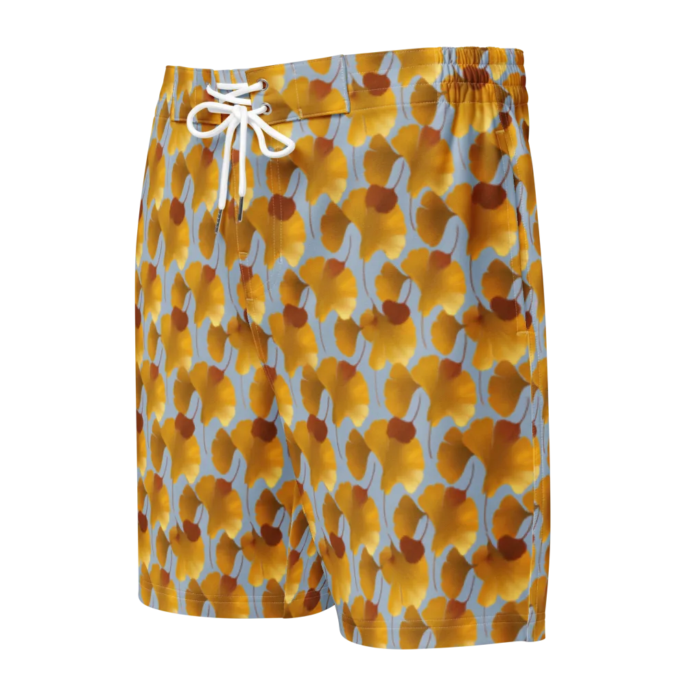 Golden Fan on Men's Board Shorts — Front