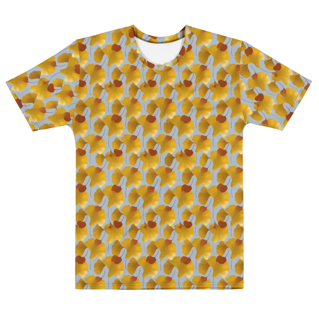 Golden Fan on Men's Cotton Crew Neck T-Shirt — Front
