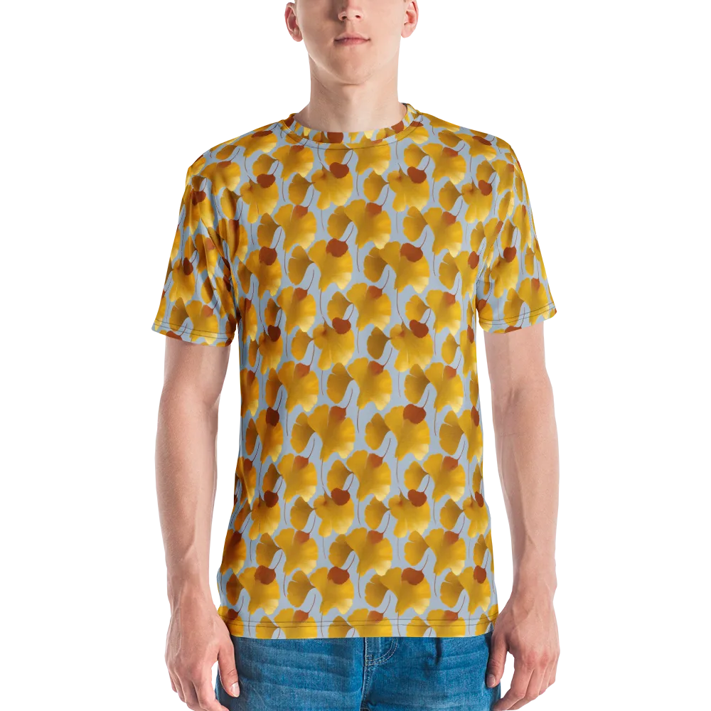 Golden Fan on Men's Crew Neck T-Shirt — Front