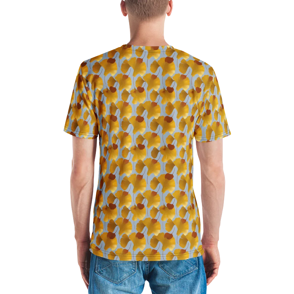 Golden Fan on Men's Crew Neck T-Shirt — Back