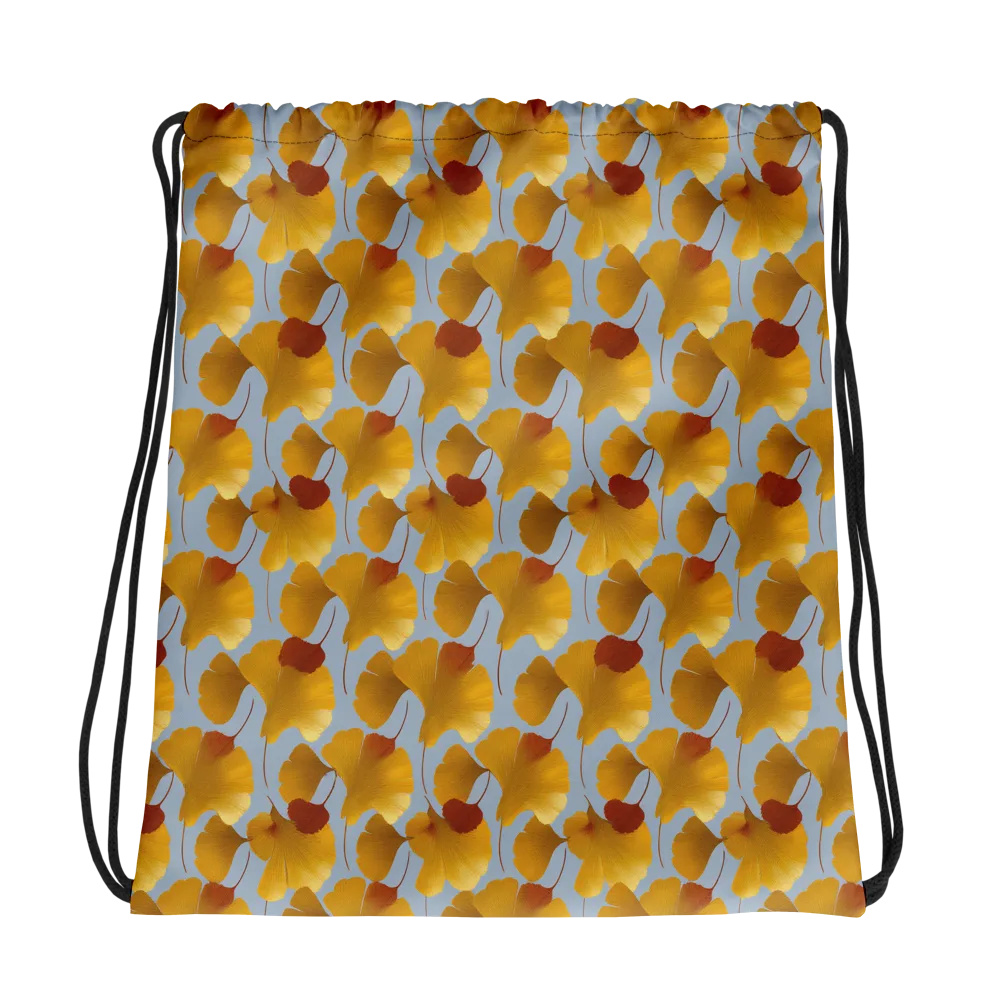 Golden Fan on Drawstring Bag — Photo