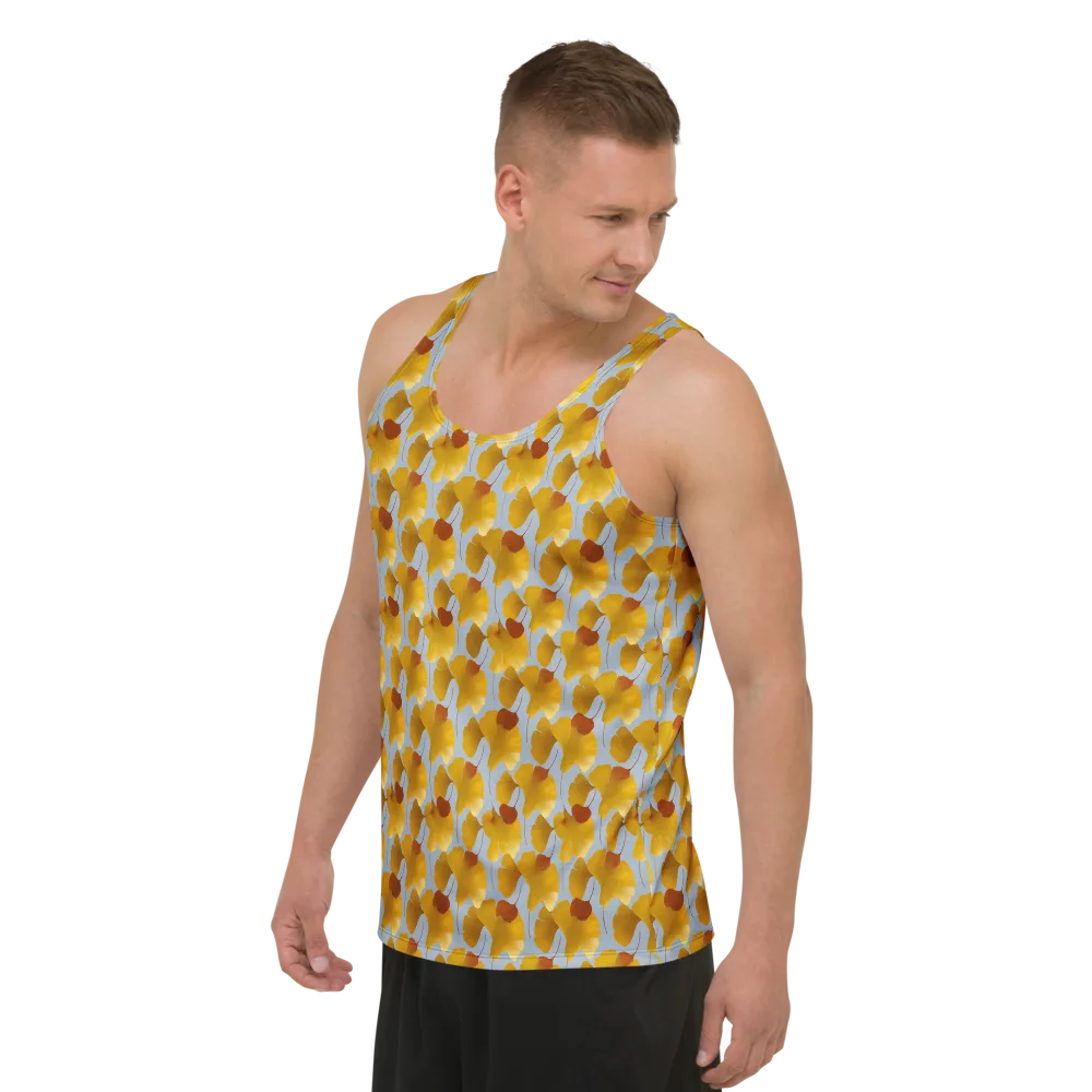Golden Fan on Men's Tank Top — Left Front
