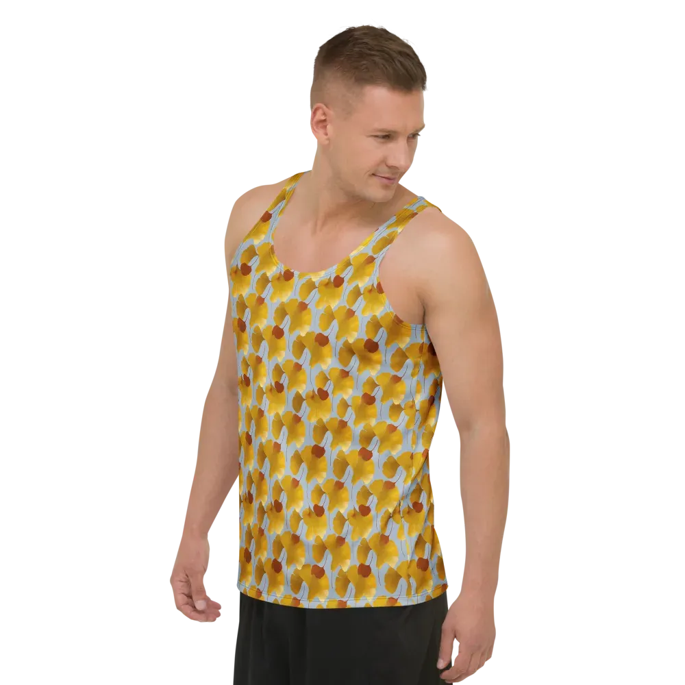 Golden Fan on Men's Tank Top — Left Front