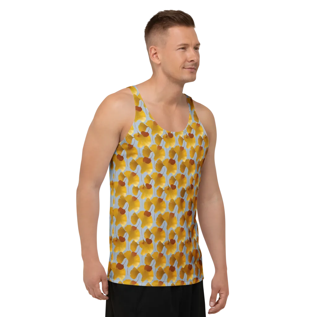 Golden Fan on Men's Tank Top — Right Front