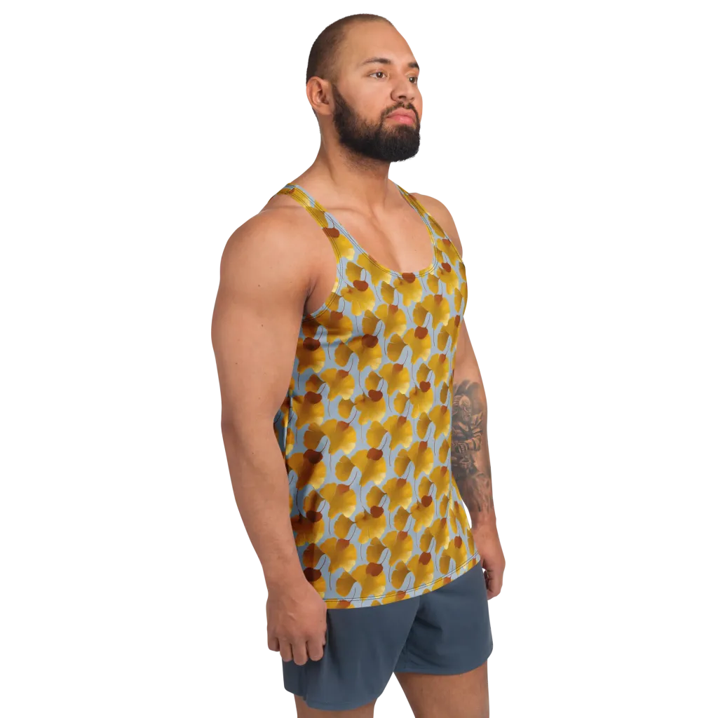 Golden Fan on Men's Tank Top — Right Front