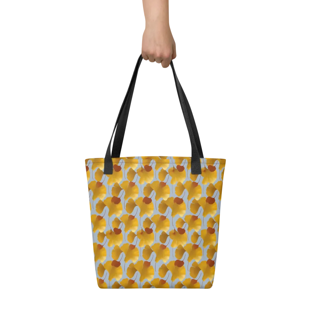 Golden Fan on Tote Bag — Front