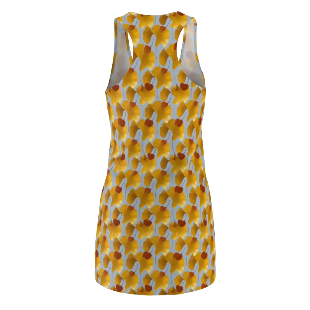Golden Fan on Racerback Dress — Back