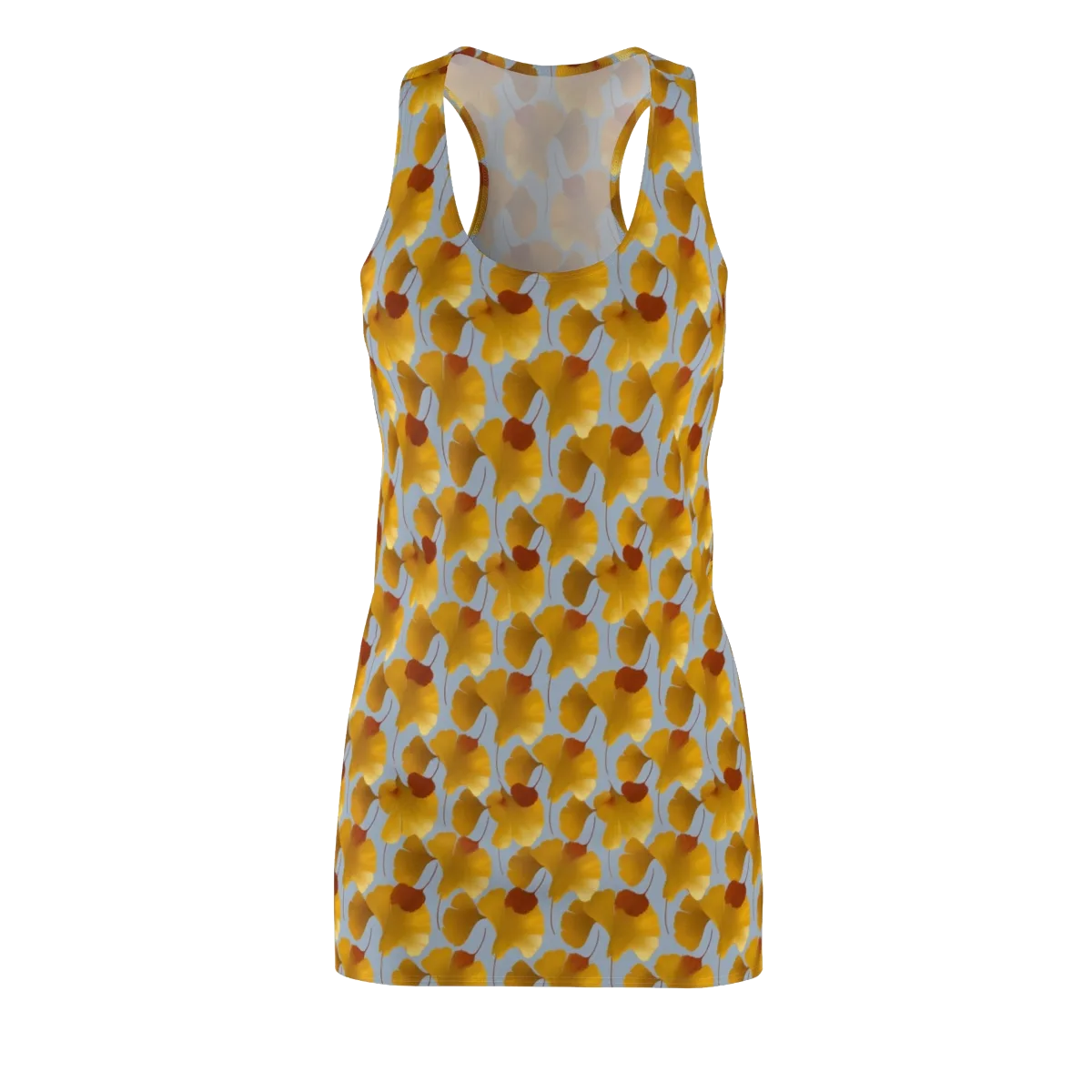 Golden Fan on Racerback Dress — Front