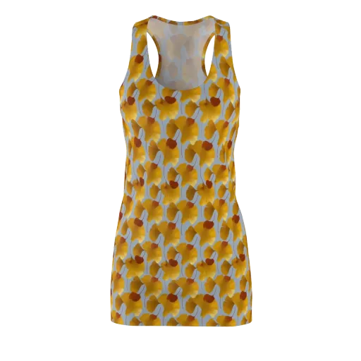 Golden Fan on a Racerback Dress